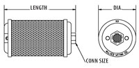 Filter Silencer Single Chamber Female